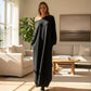 Asymmetrisk off-shoulder sweatshirt maxi-kjole