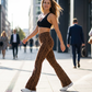 🧡🐆Yogabukser med leopardmønster for kvinner