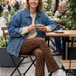 🧡🐆Yogabukser med leopardmønster for kvinner