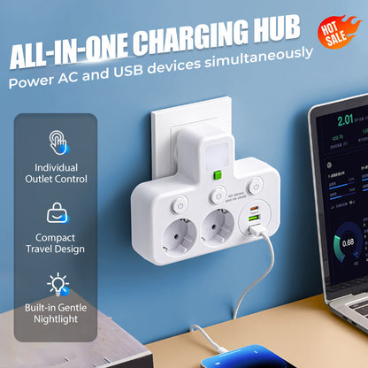 📢📢 50 % RABATT!! ⏰ Smart strømstrip med USB-porter