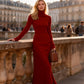Elegant turtleneck slim-fit strikkekjole