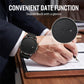 🎉💰 50 % rabatt ⚡ Minimalistisk kvartsur for menn med datovisning – Helt svart rustfritt stål, romertall på urskiven og urmakeriets presisjon! ⌚🖤