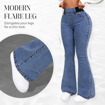 📢📢50 % RABATT!!⏰Damejeans med høy midje og stretch, flare