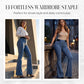 📢📢50 % RABATT!!⏰Damejeans med høy midje og stretch, flare