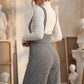 📢📢50 % RABATT!! ⏰ Høyt liv bukser med seler i hundetannmønster – bred passform, vintage eleganse og lang silhuett 🎀👖