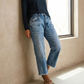 Retro ankellange damejeans med rette ben