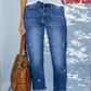 Retro ankellange damejeans med rette ben