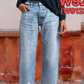 Retro ankellange damejeans med rette ben