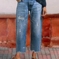 Retro ankellange damejeans med rette ben