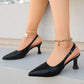 Elegante spisse slingback-sko med lave hæler
