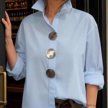Oversized skjorte for kvinner med store knapper