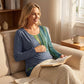 Langermet stripete patchwork-T-skjorte