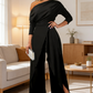 Elegant jumpsuit med én skulder for kvinner