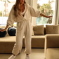 Casual jumpsuit med hette for kvinner