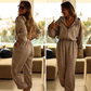 Casual jumpsuit med hette for kvinner