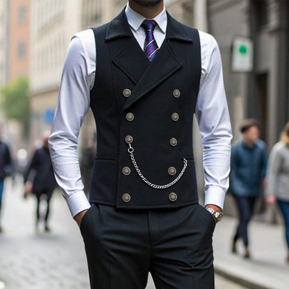 Uformelle retro-vest med slim fit for menn, som kan brukes sammen med dress eller smoking.