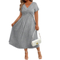 💗Elegant kjole med V-hals og vridd front for damer💗✨La din sjarm skinne gjennom