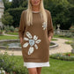 Oversized T-skjortekjole med rund hals for damer