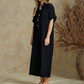 Jumpsuit for kvinner med korte ermer og vide ben