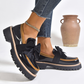 💖SISTE DAGS KAMPANJE – 50 % RABATT 💖Elegante loafers med sløyfe og tykk hæl for damer