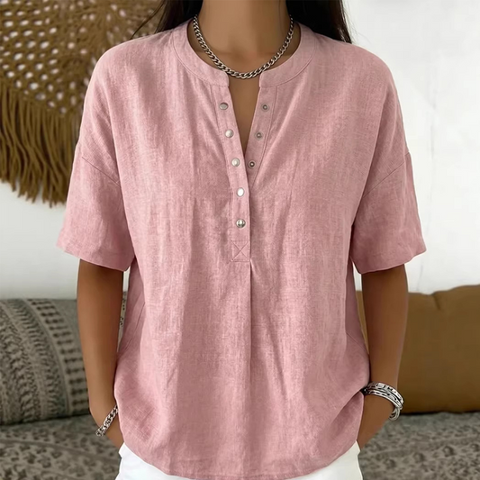 Enfarget fritidsbluse for damer