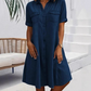 🔥 Tidsbegrenset tilbud – Opptil 60 % rabatt🔥Casual skjortekjole i denim for damer