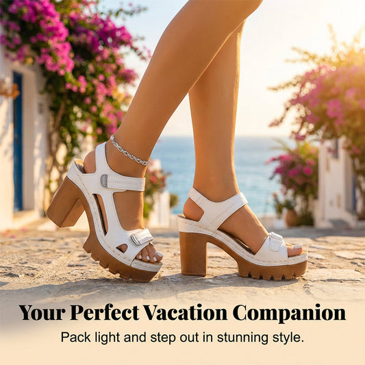 👡 50 % RABATT NÅ!  🔥 Sommer-sandaler med én rem og platehæl for kvinner – komfortable, lette og perfekte til stranden eller til hverdagsbruk ☀️