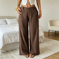 🔥SISTE DAG – 50 % RABATT ☀️🛍️Lette sommerbukser i bomull og lin i klassisk stil for damer