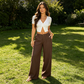 🔥SISTE DAG – 50 % RABATT ☀️🛍️Lette sommerbukser i bomull og lin i klassisk stil for damer