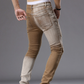 Slim-fit-jeans med slitasjeeffekt i fargegradient for menn