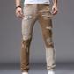 Slim-fit-jeans med slitasjeeffekt i fargegradient for menn