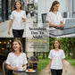 Sommerbluse med rund hals for damer