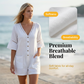 Sommerjumpsuit for damer med V-hals og klokkeformede ermer