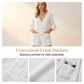 Sommerjumpsuit for damer med V-hals og klokkeformede ermer