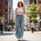 👖Asymmetriske denimbukser med volanger og vide ben for damer – Stilige, pustende og et unikt blikkfang 💥