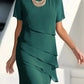 💕2026 – Stort salg: 50 % rabatt🔥Elegant midikjole i plissert chiffon