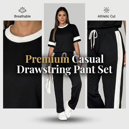 👖 50 % RABATT! 🌸 Komfortabelt buksesett for damer med snøring – behagelig, elastisk og perfekt til hjemmebruk og fritid 🏠