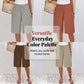（S-4XL）Casual capri-shorts med snøring for damer