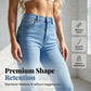 Jeans med høy midje og utvidede ben i stretch for damer