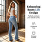 Jeans med høy midje og utvidede ben i stretch for damer
