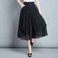 Cropped culottebukser i chiffon med høy midje for kvinner