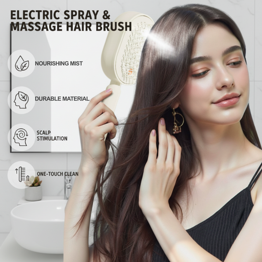 💆‍♀️ 50 % RABATT! 🎉 Elektrisk hårbørste – fuktighetsspray, massasje og øyeblikkelig glatting ✨📦