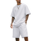 Casual to-delt sett med T-skjorte og shorts for menn