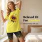 🌈✨BLITZTILBUD 56 % RABATT! 👚 Sett med tunika og shorts med mønster for damer – avslappet passform, sidesliss og iøynefallende mønster over hele plagget 🩳