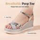 👡🌬️ Sandaler med åpen tå og ankelrem for damer – gjør deg høyere og er behagelige – Betal ved levering ✨✅