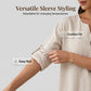 Casual midikjole med V-hals og dekorative knapper for damer