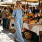 Løs Overall Jumpsuit med Vide Ben og Lommer