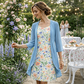 🏆Siste dag med 50 % rabatt🔥Elegant 2-delers sett med chiffongkjole og cardigan for damer
