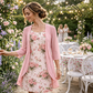 🏆Siste dag med 50 % rabatt🔥Elegant 2-delers sett med chiffongkjole og cardigan for damer