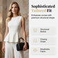 To-delt sett med ermeløs peplum-top og bukser for damer